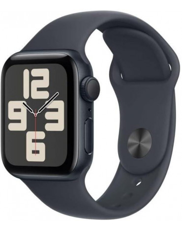 Apple Watch SE 2. Generation (GPS 40 mm) Smartwatch mit Aluminiumgehäuse in Polarstern und Sportarmband in Polarstern (S/M)