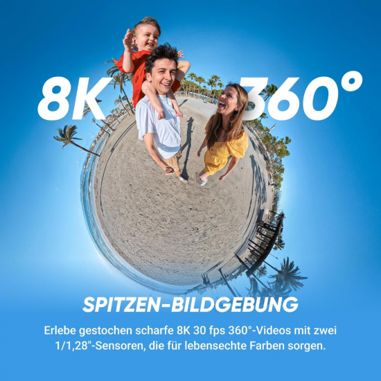 Insta360 X5 – Wasserdichte 360°-Actionkamera Insta360 X5 – Wasserdichte 360°-Actionkamera