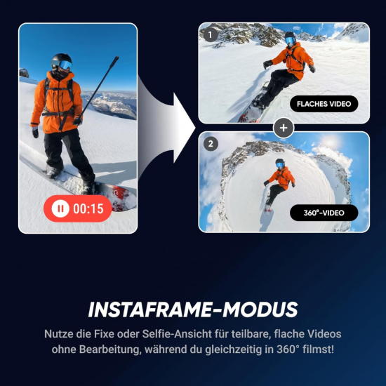 Insta360 X5 – Wasserdichte 360°-Actionkamera Insta360 X5 – Wasserdichte 360°-Actionkamera