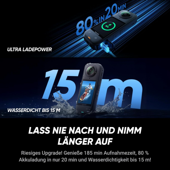 Insta360 X5 – Wasserdichte 360°-Actionkamera Insta360 X5 – Wasserdichte 360°-Actionkamera
