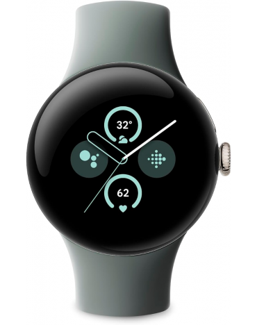 Google Pixel Watch 2 (Wi-Fi) - Champagne Gold Aluminium Case with Hazel Active Band